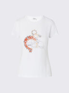 Liu jo t-shirt cotone con applicazioni WF6407JS923 bianco
