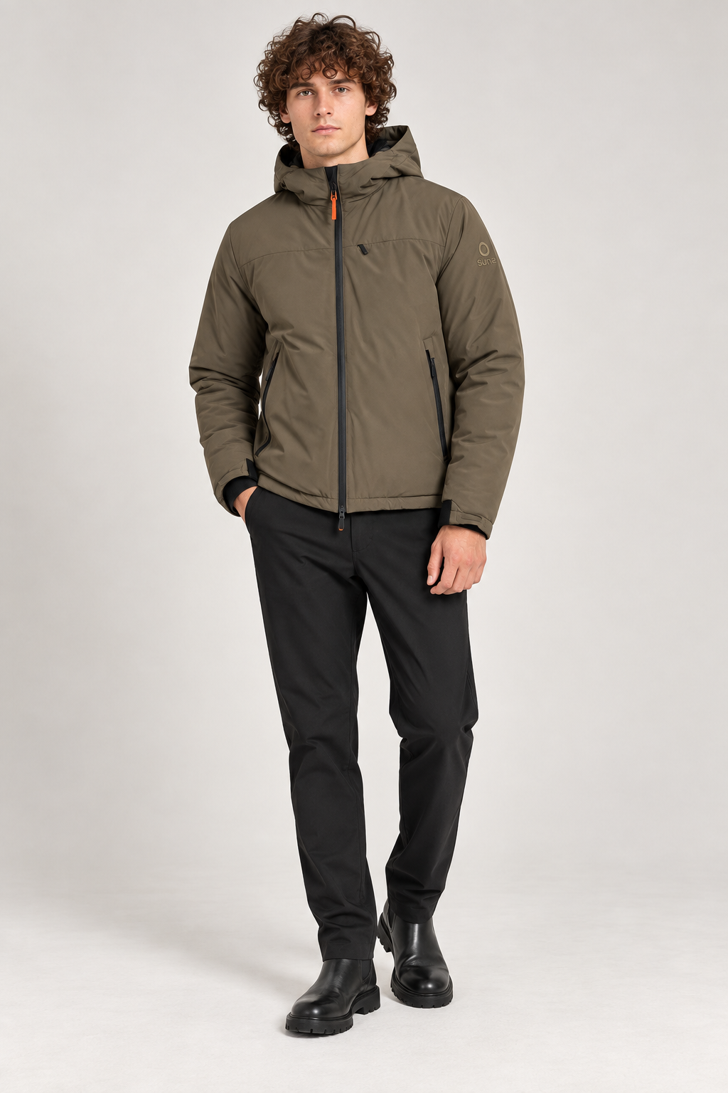 Suns giubbotto uomo tessuto tecnico verde fango GBS73037MILITARY