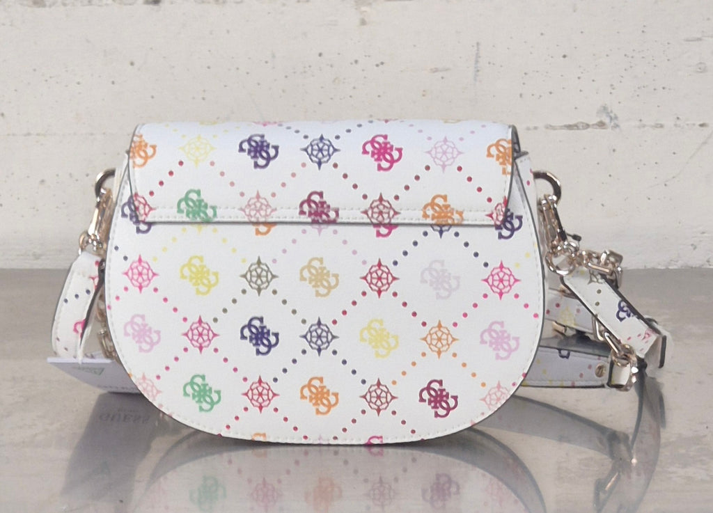 Guess borsa a tracolla HWGM9928200 MUO logato bianco multi