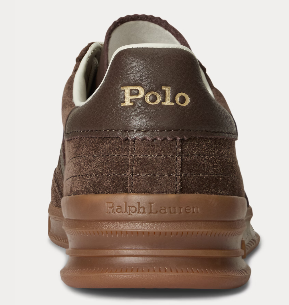 Polo Ralph Lauren sneaker camoscio marrone 809973707001