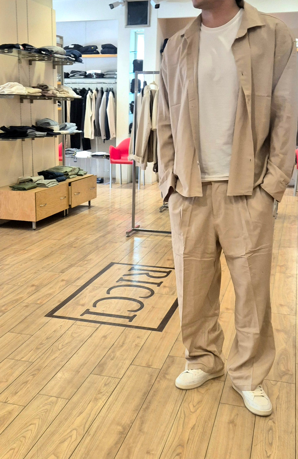 Adon giacca/camicia  misto lino rayon beige cammello
