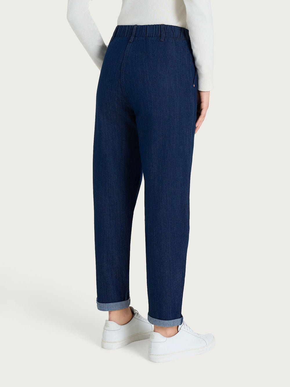 Ragno jeans carrot con elastico DM48P7057 denim blue stretch