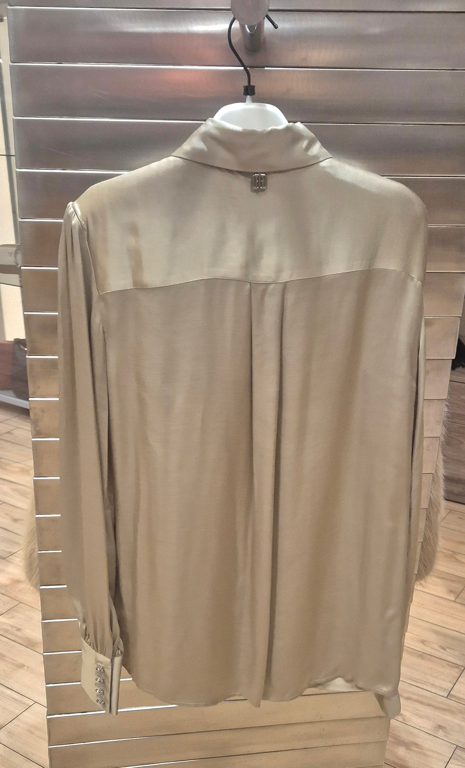 Fracomina camicia classica in mistoviscosa fango ST6024W58401208