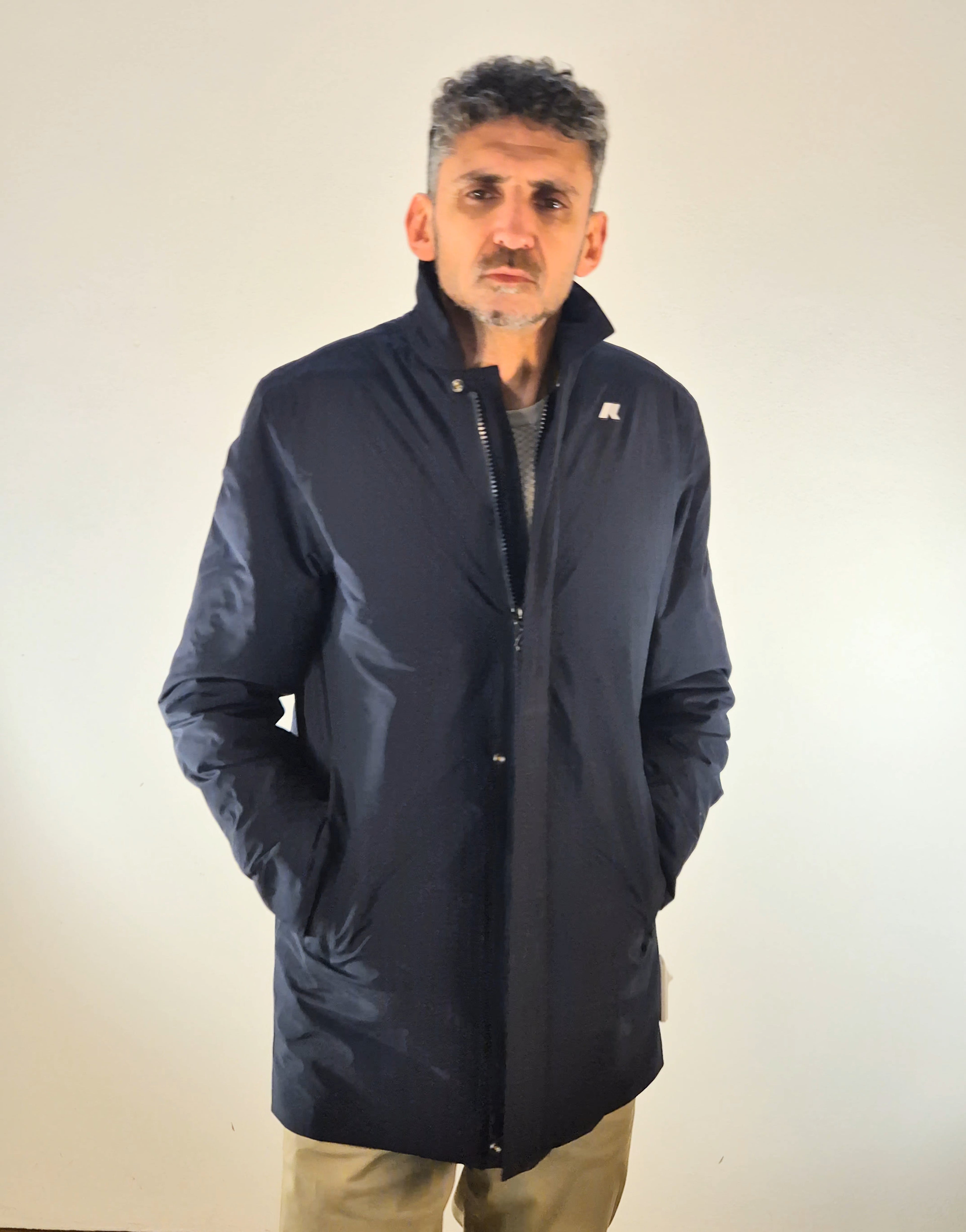 K-way giacca Benny warm ottoman colore blu K31355WK89