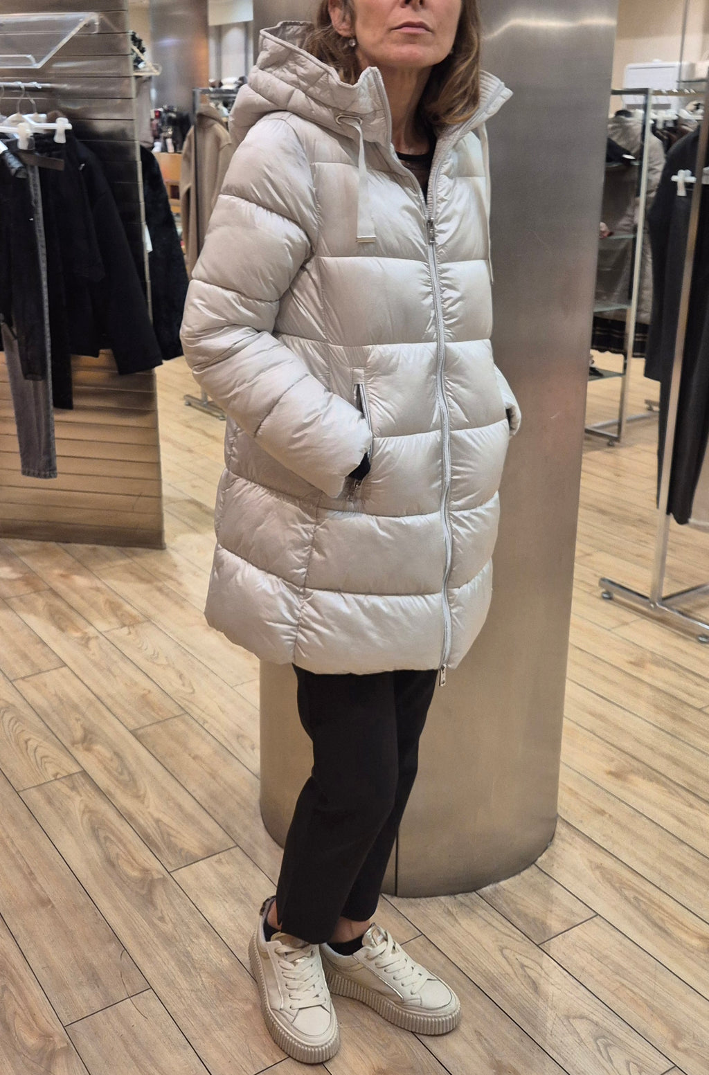 Ragno piumino vegan down DQ73KO0B26 grigio perla