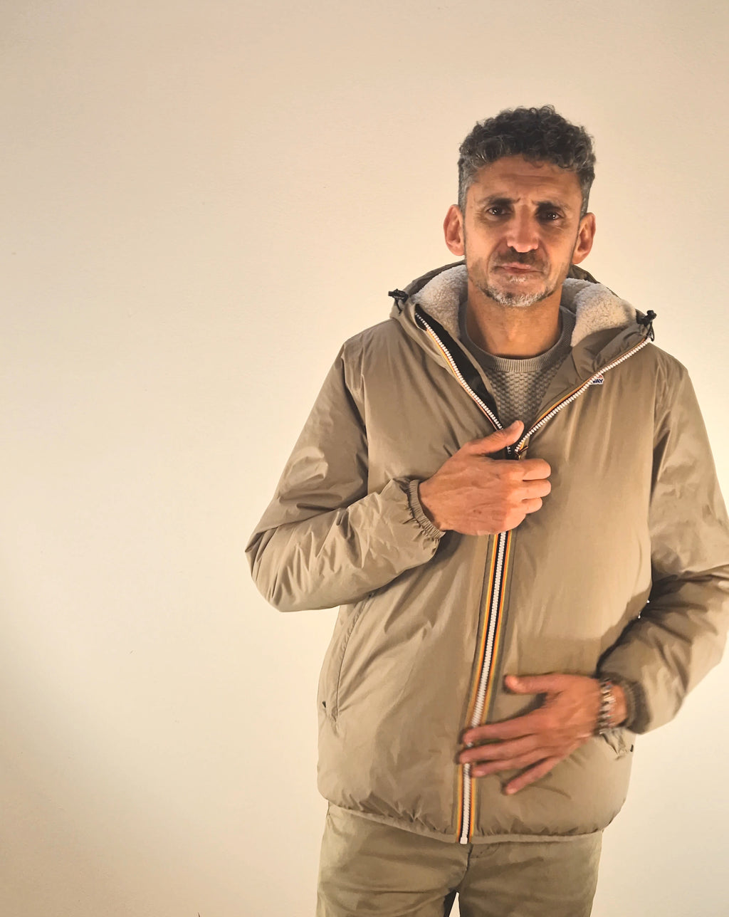 K-way giacchetto Le Vrai 4.0 Claude orsetto beige taupe K21515WWG9