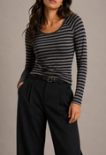 Susy Mix maglia rigata 2759 u75 NERO/GRIGIO
