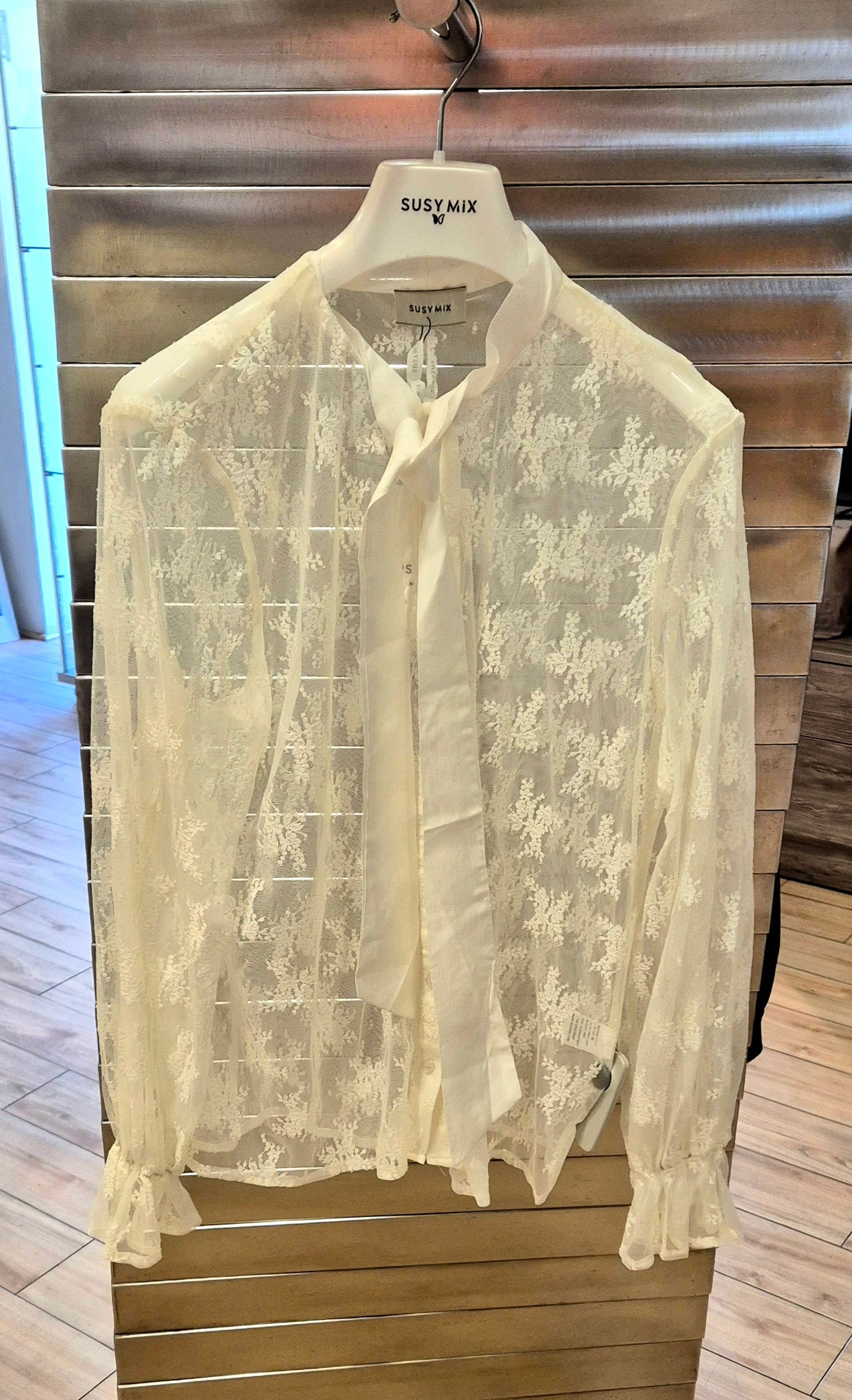 Susy Mix camicia pizzo 12087 panna