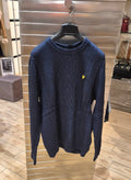 Lyle & Scott maglia treccia lambswool KN2318CZ56 blu
