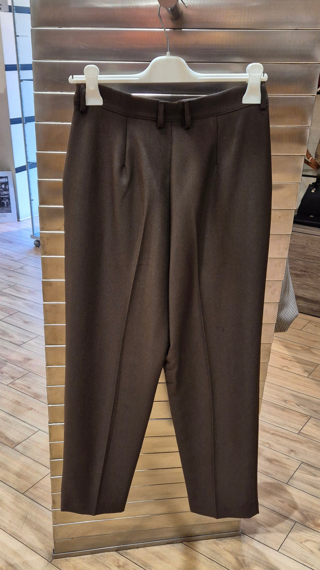 Susy mix pantalone basic vita alta M09598U70 marrone testa di moro