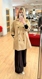 Susy Mix trench doppiopetto 3/4 T812 beige fango