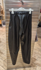 Susy mix pantalone baloon in ecopelle nera PP266T10U75