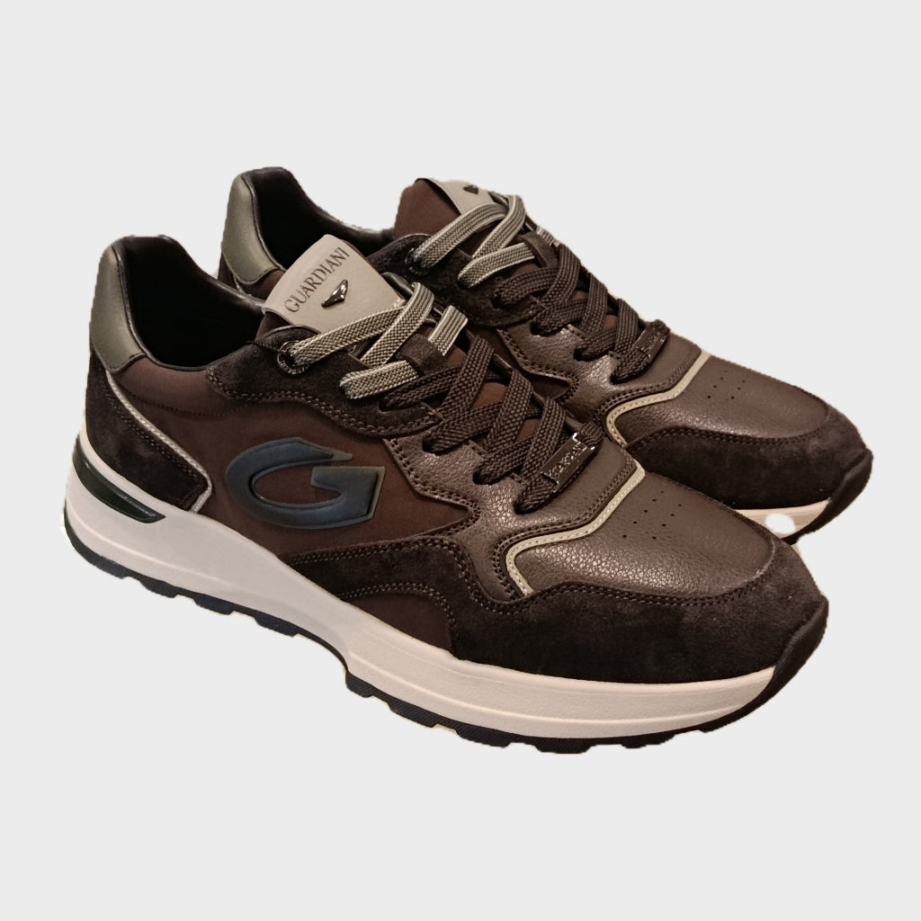 Guardiani scarpa pelle testa di moro GM62001A108