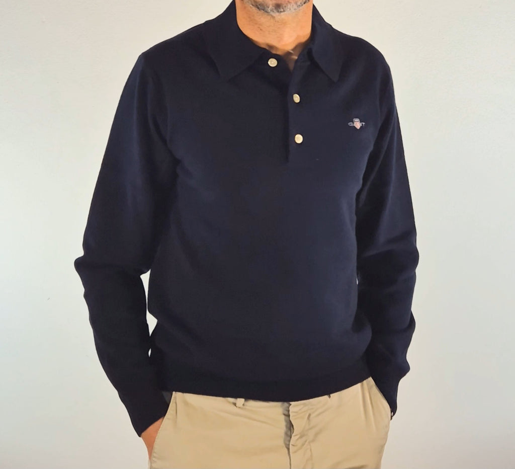 Gant polo manica lunga lambswool super fine 2503087215/410