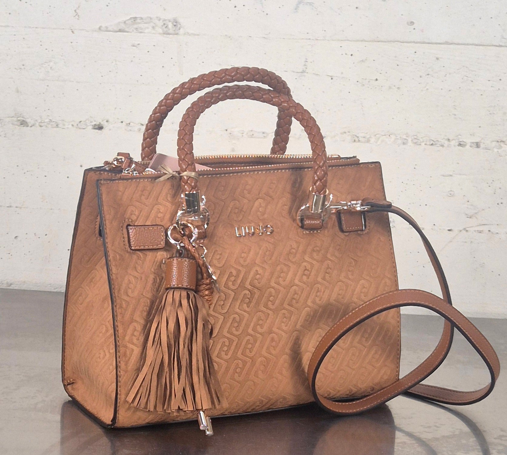 Liu Jo borsa tote logata AA6059T348AX0742 marrone sequoia