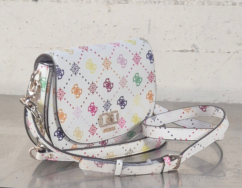 Guess borsa a tracolla HWGM9928200 MUO logato bianco multi