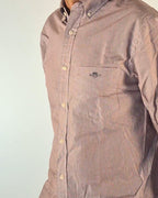 Gant camicia regular botton down riga bastoncino bordeaux 25033000140/604