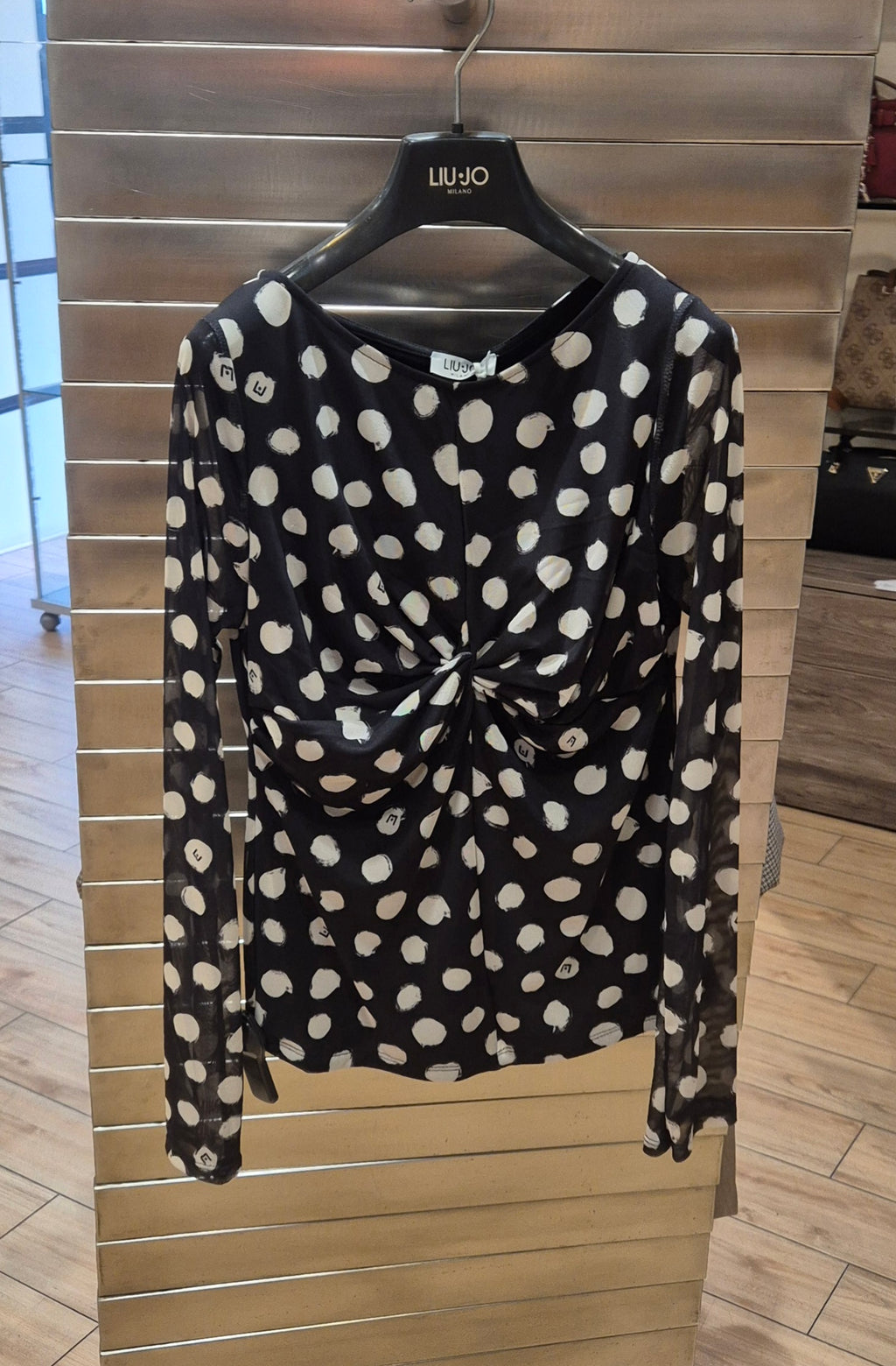 Liu Jo t-shirt manica lunga stampa pois UF5269JS007M9169