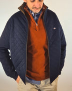 Gant giacca trapuntata con zip blu 25032067081433