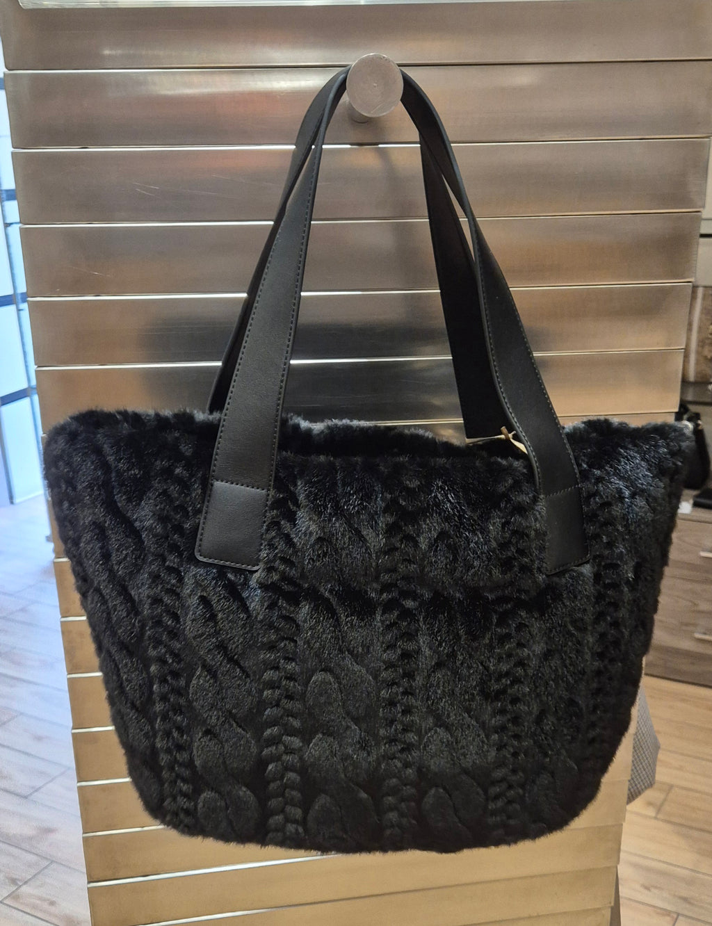 Liu Jo borsa Hobo grande in ecopelliccia nero AF5154E030522222