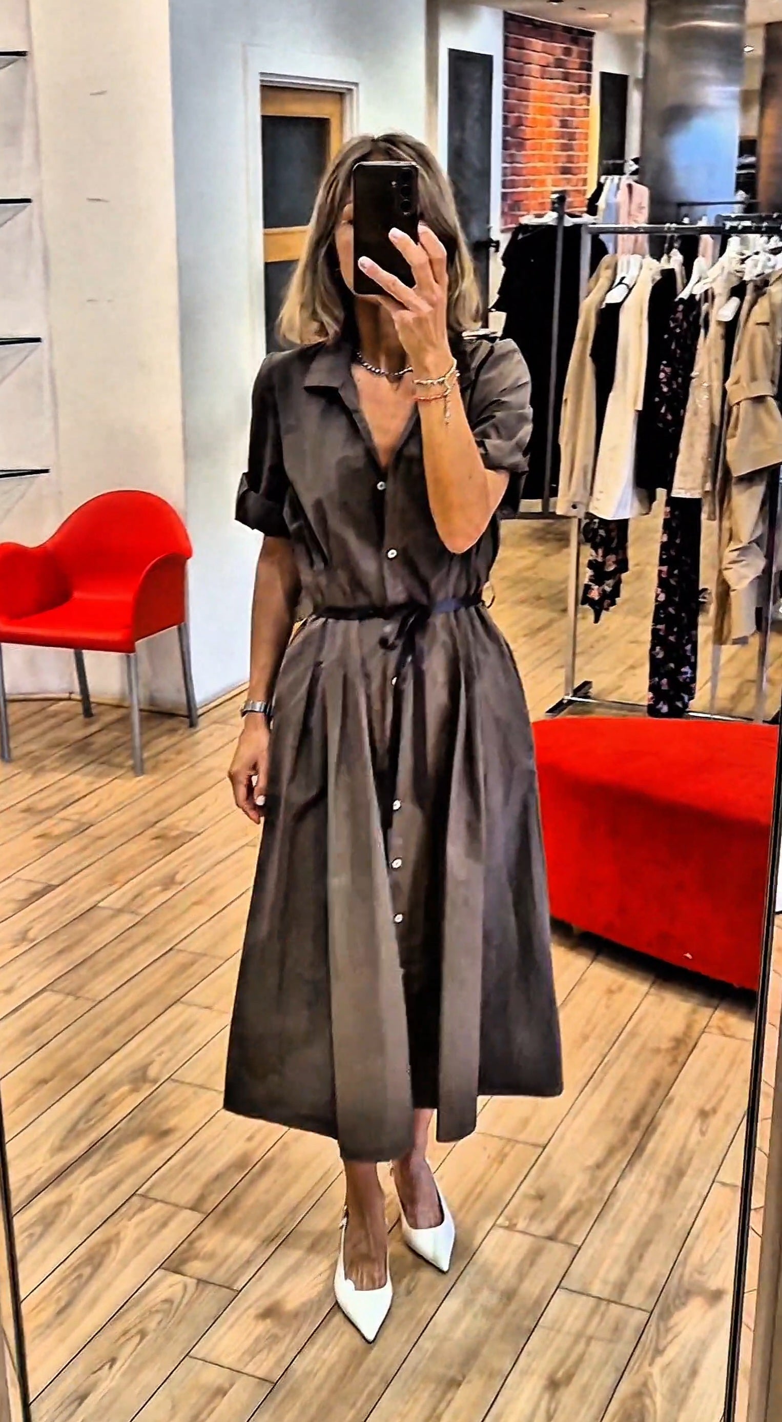 Susy Mix abito lungo 60462A 100% cotone marrone moro