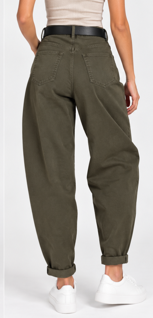 Susy Mix pantalone baloon con cuoricino verde militare 60285PMTRUE0