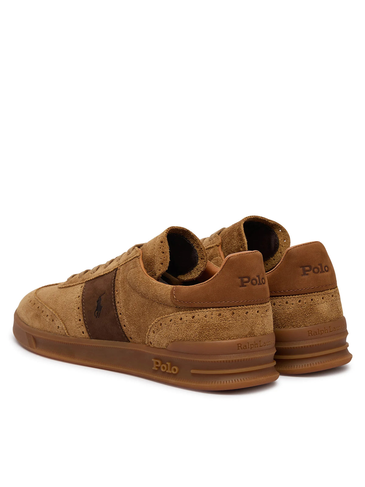 Polo Ralph Lauren sneaker camoscio marrone 809P09753005