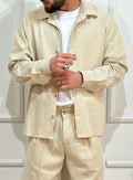Adon giacca/camicia  misto lino rayon avorio