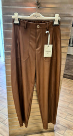 Susy Mix pantalone ecopelle PP342T102U34 marrone cuoio
