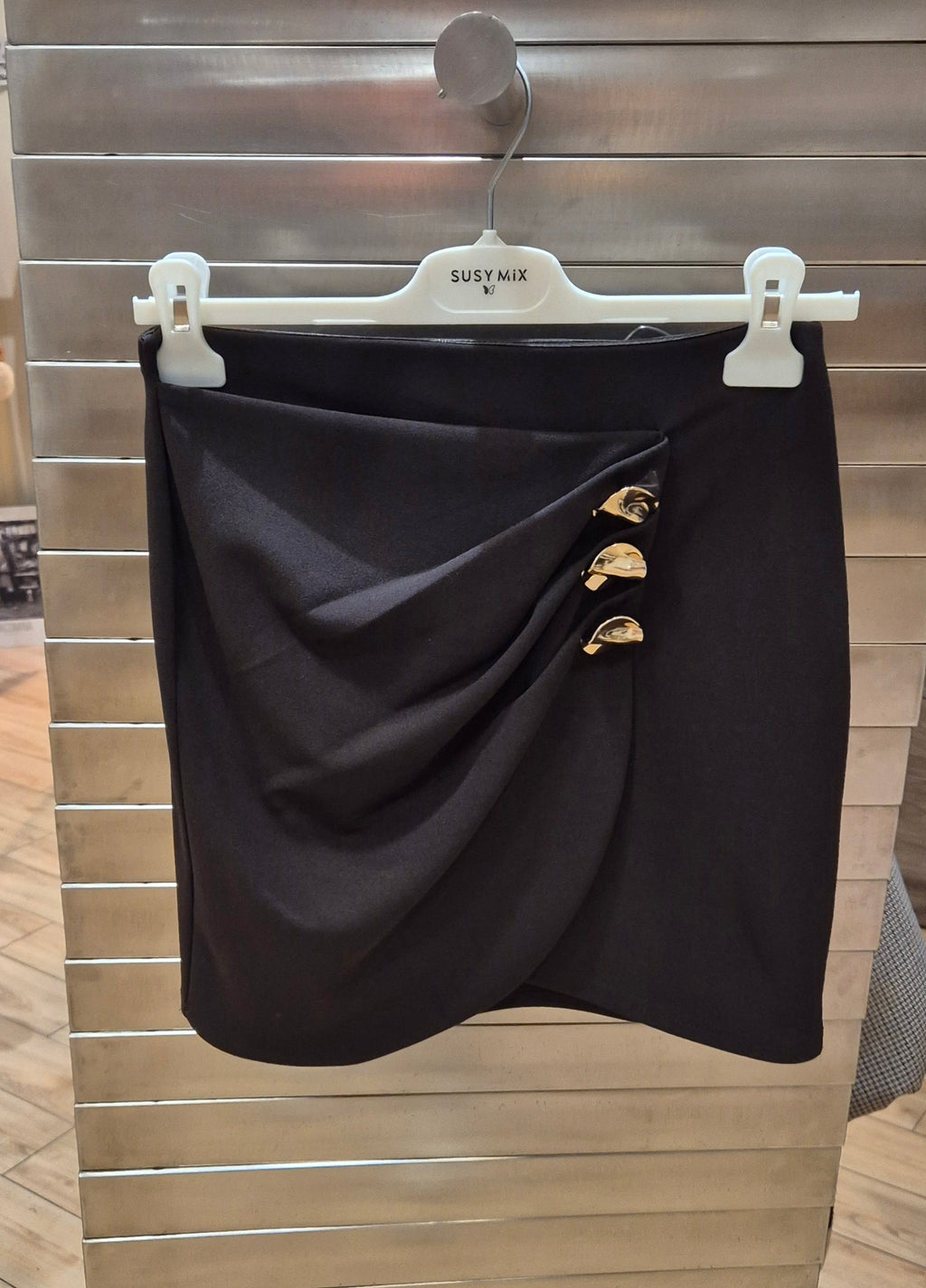 Susy mix minigonna bottoni colore marrone G1836SCRU70