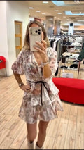 Susy Mix abito floreale con cintura 28126F3U80
