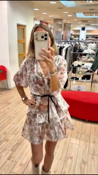 Susy Mix abito floreale con cintura 28126F3U80