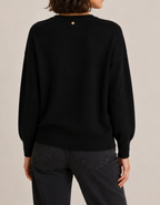 Liu jo maglia mistolana con intarsio ballantyne nero WF6231MA16R