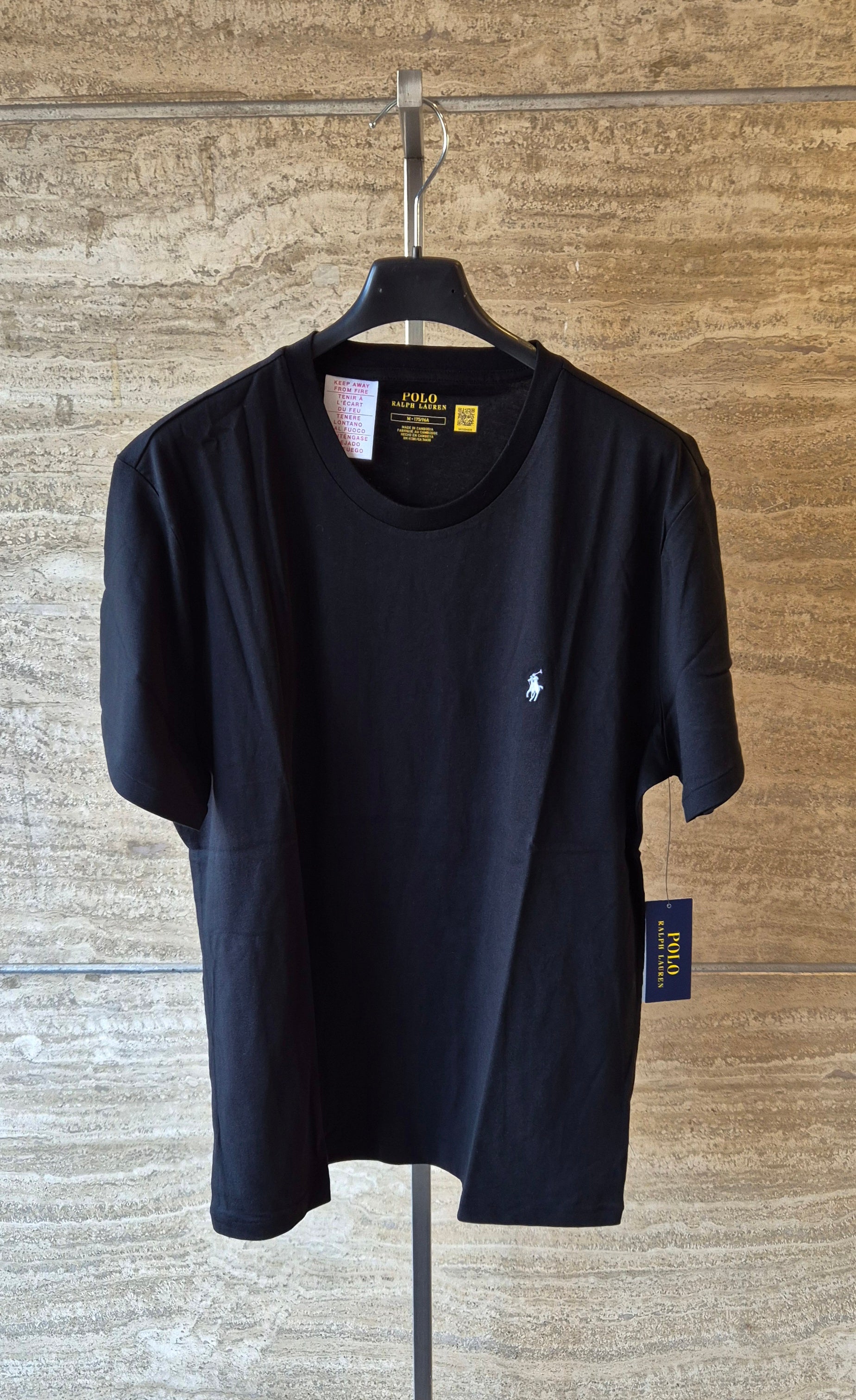 Polo ralph lauren t-shirt manica corta con cavallino NERO 714844756 BLACK