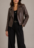 Susy Mix chiodo ecopelle 4158U70 testa di moro