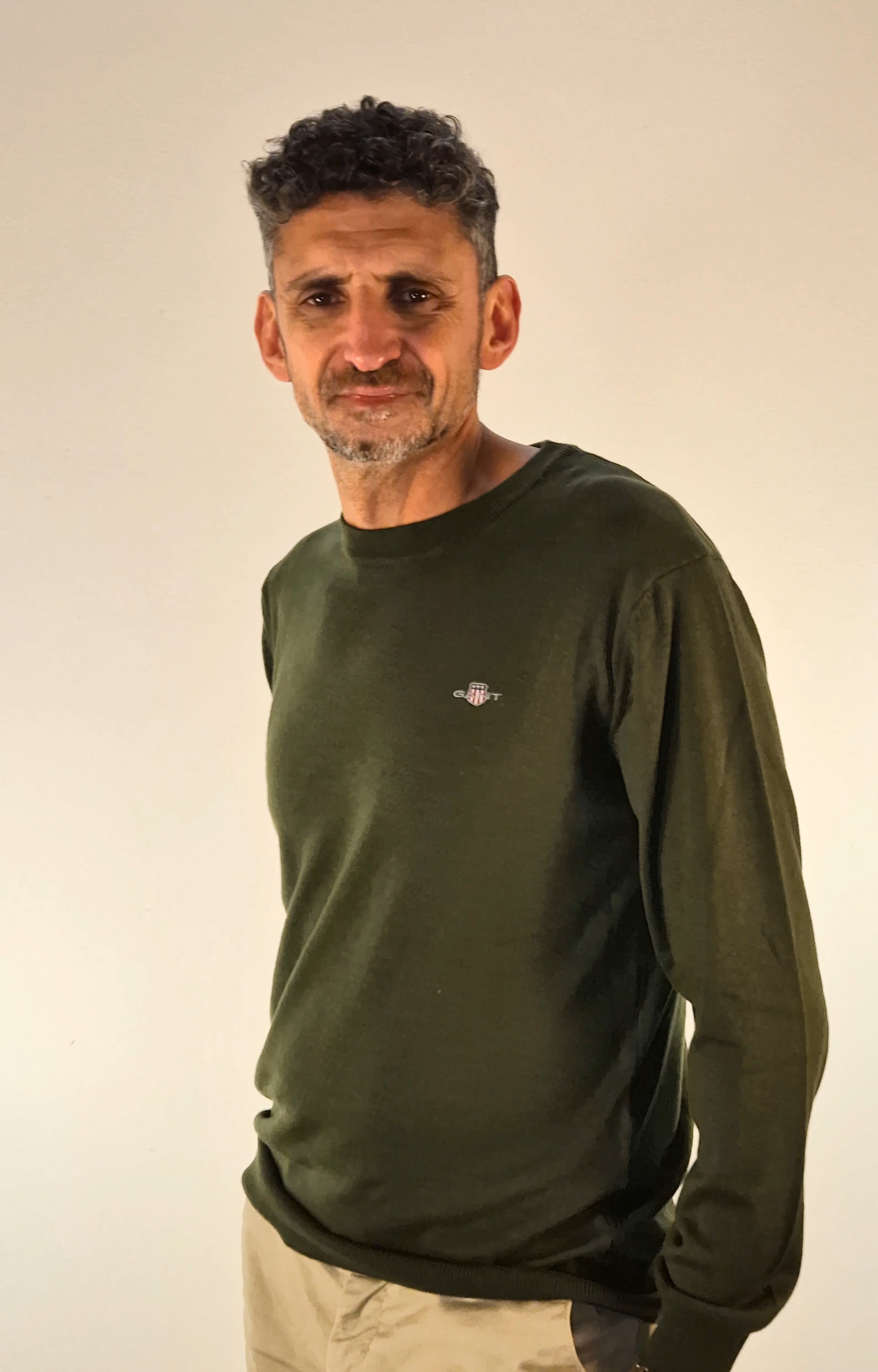 Gant maglia girocollo cotton wool cotone e lana VERDE 25038060068360