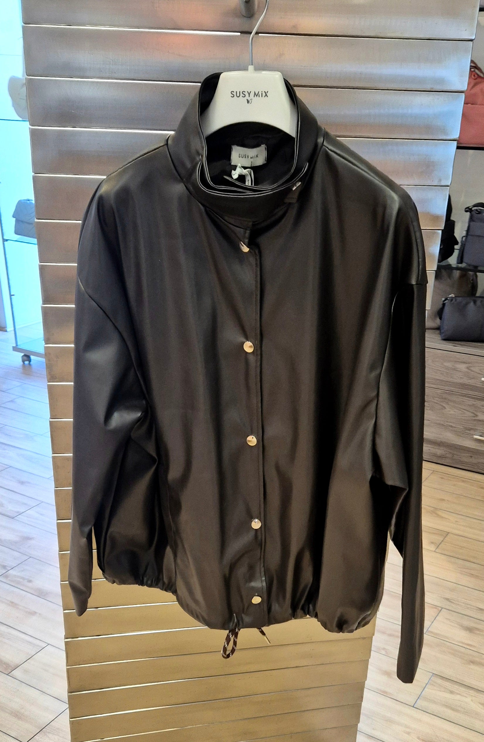 Susy Mix bomber ecopelle testa di moro S26M618