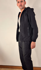 Zayne completo tuta pantalone + giacca zip KD1538 nero