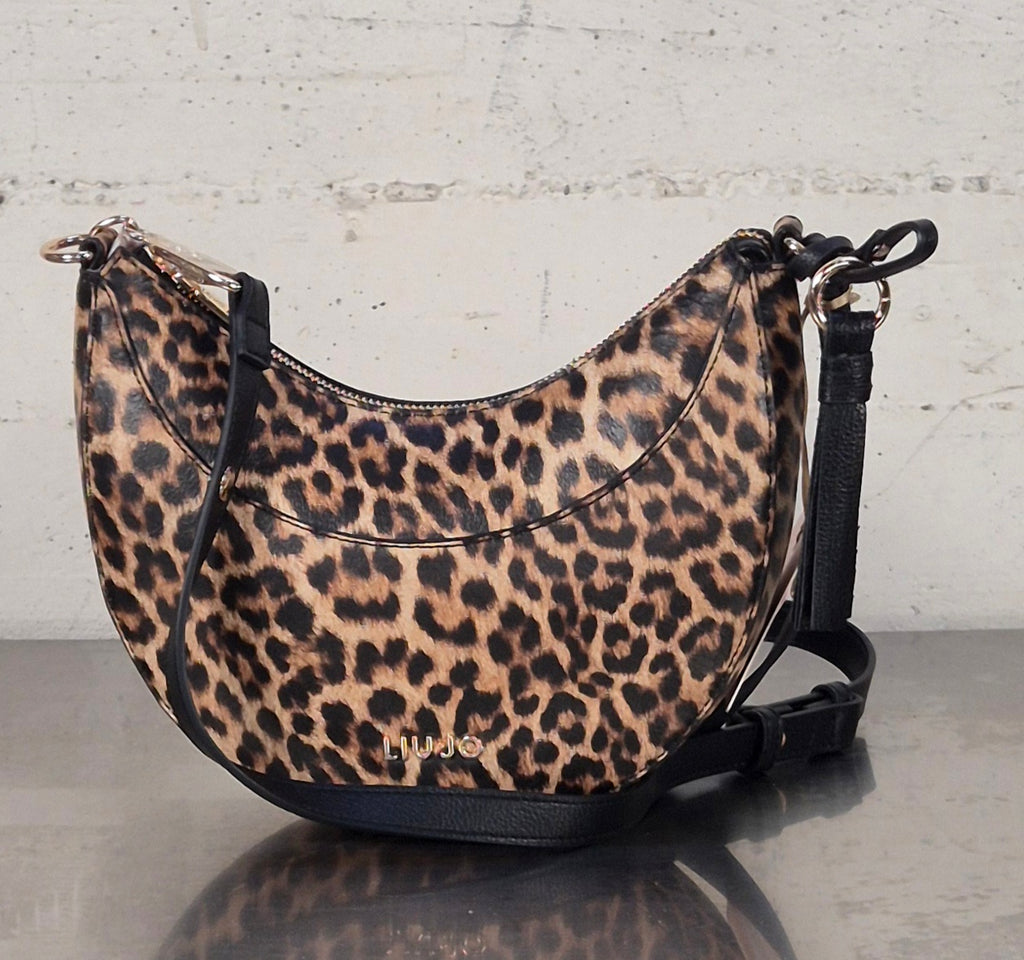 Liu Jo borsa Hobo a mezzaluna piccola maculata AA6186E111900047