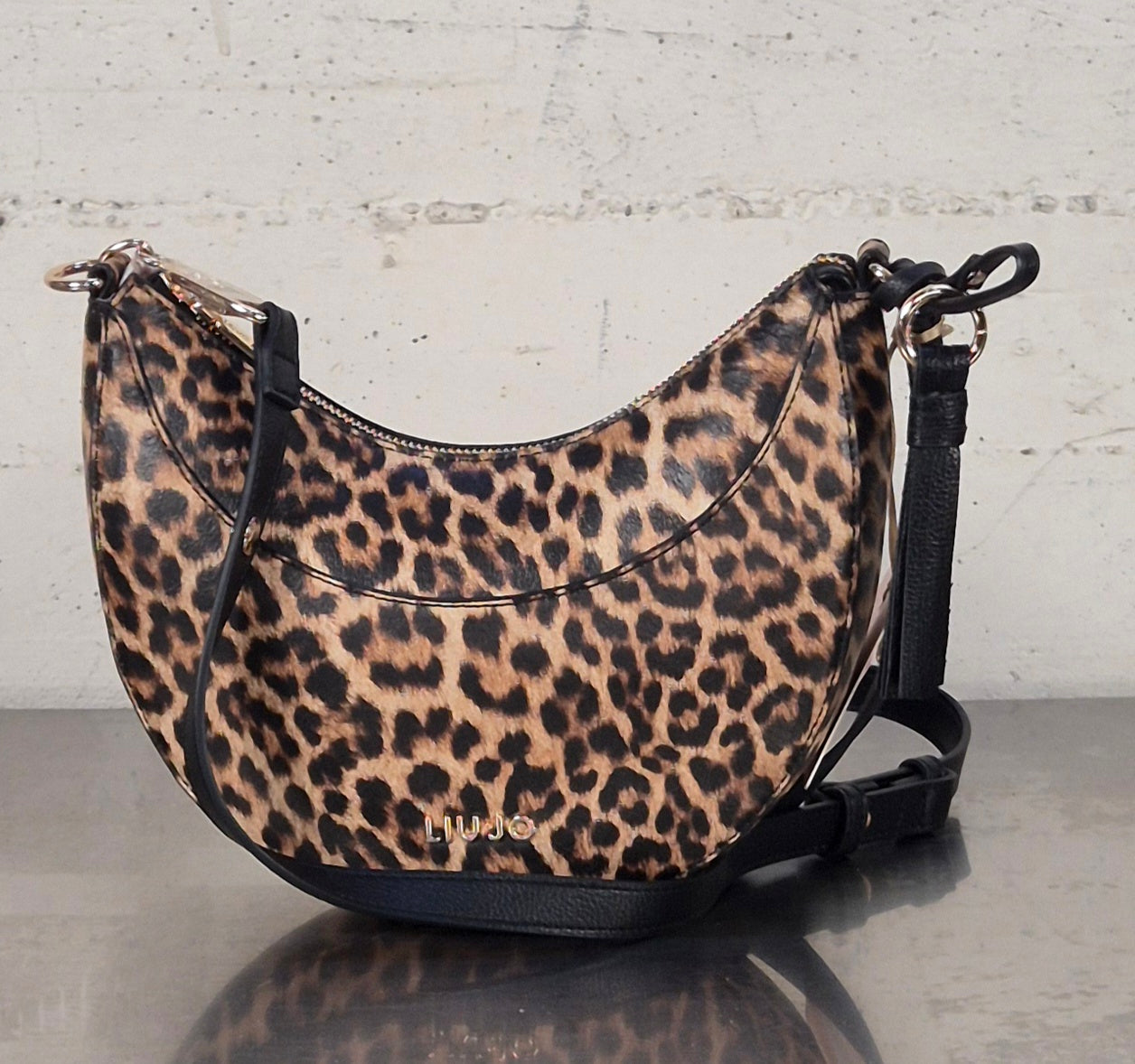 Liu Jo borsa Hobo a mezzaluna piccola maculata AA6186E111900047