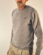 Gant maglia girocollo lambswool superfine grigio chiaro 250308721193