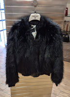 Susy mix bomber in ecopelliccia nero 24863U75