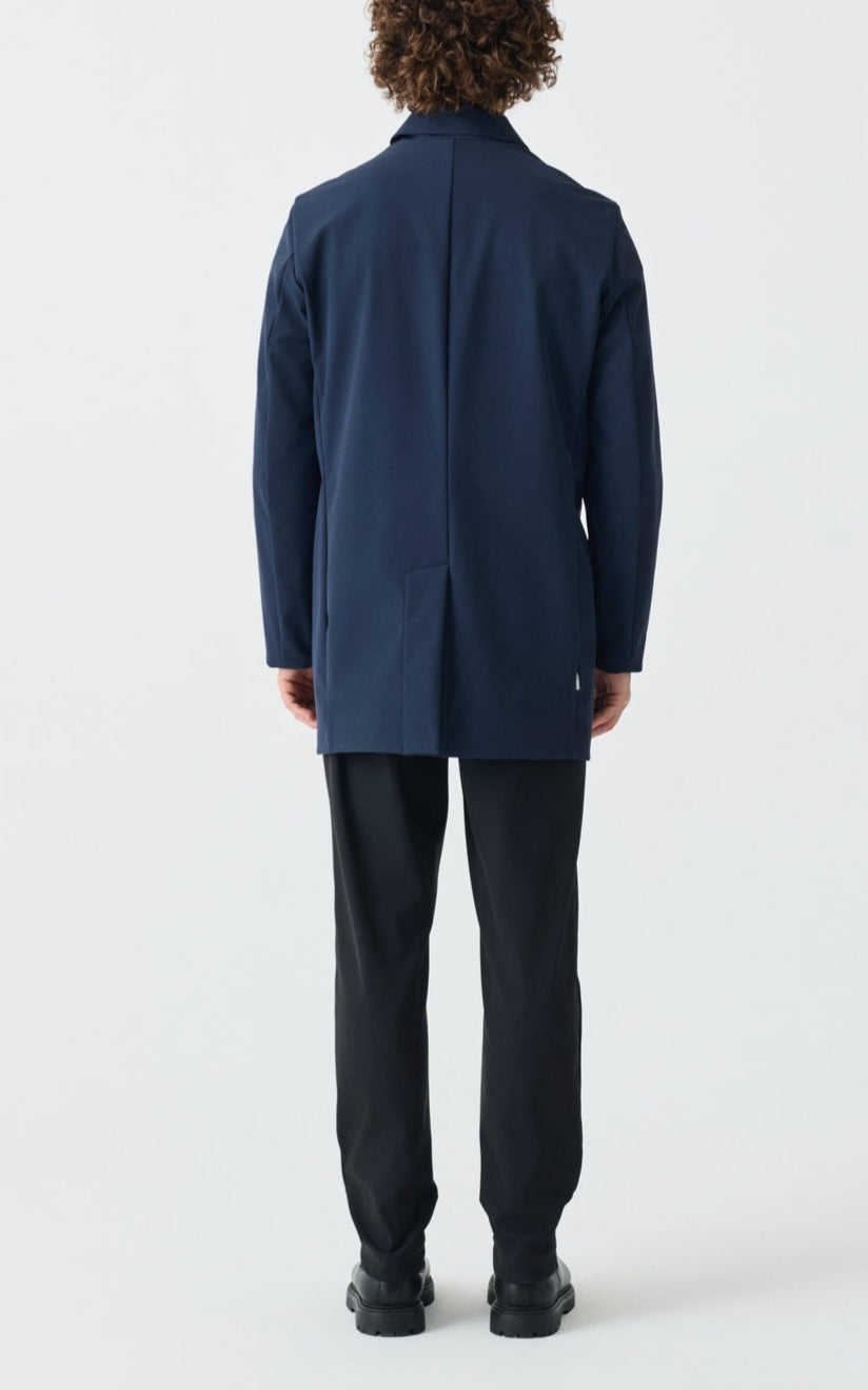 Suns trench uomo tessuto tecnico blu GBS7301U