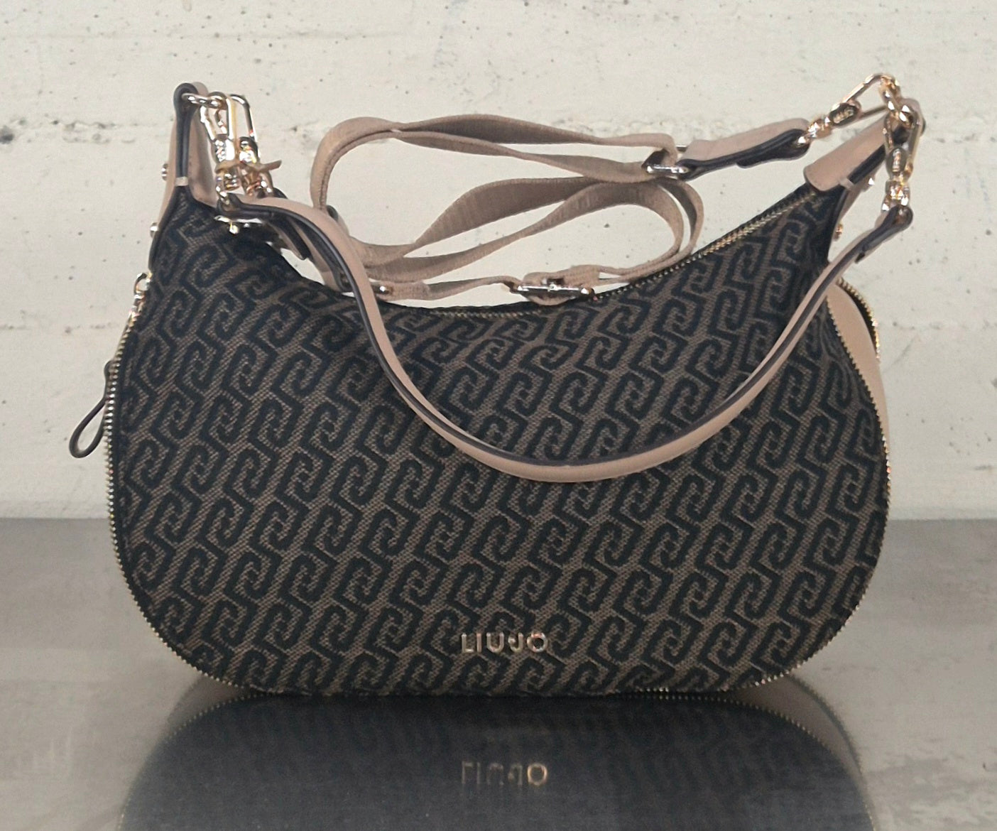 Liu Jo borsa Hobo a mezzaluna media AA6133T378A00533 MORO