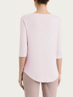 Ragno maglia viscosa scollo v DS48TW rosa
