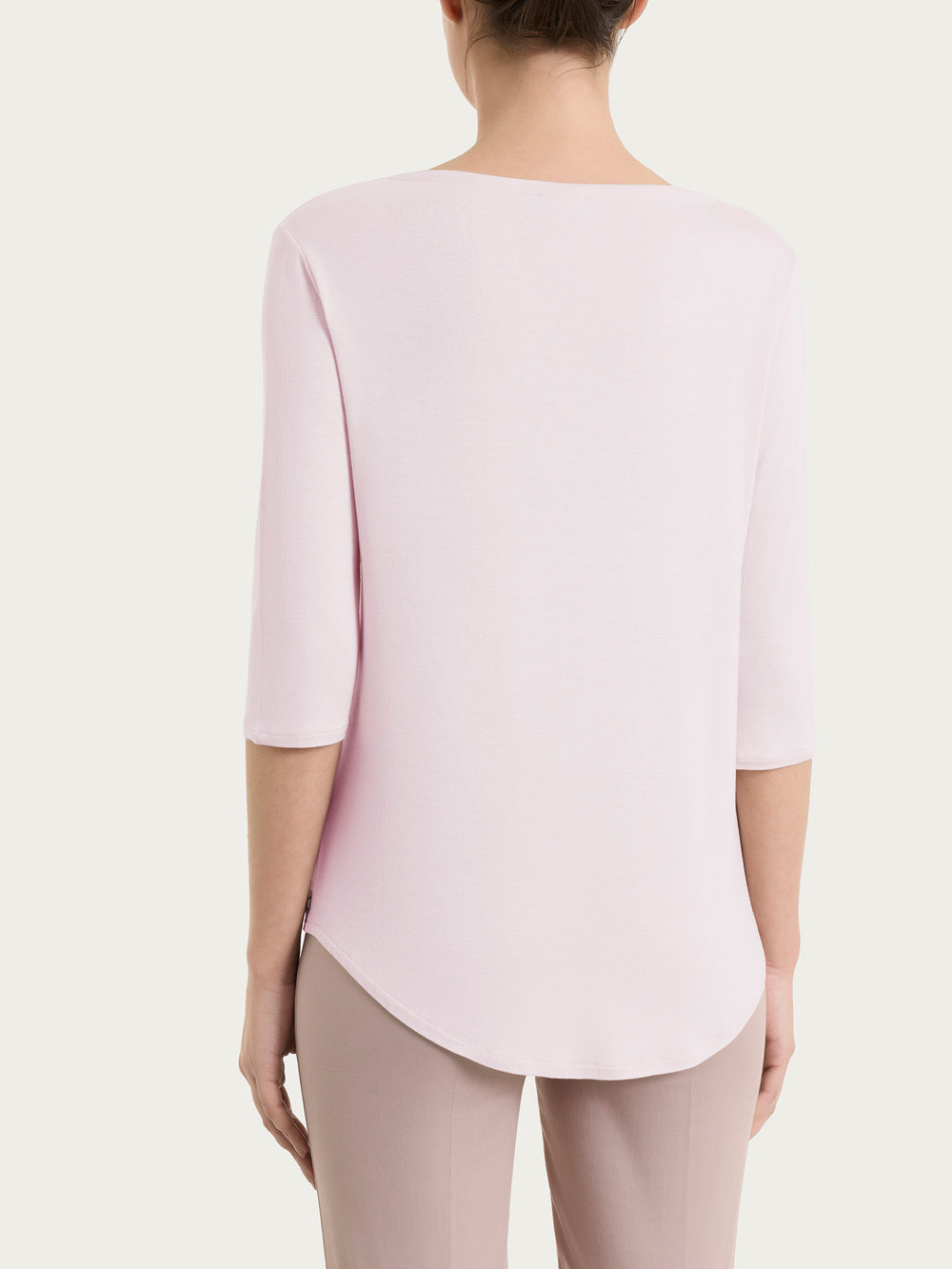 Ragno maglia viscosa scollo v DS48TW rosa