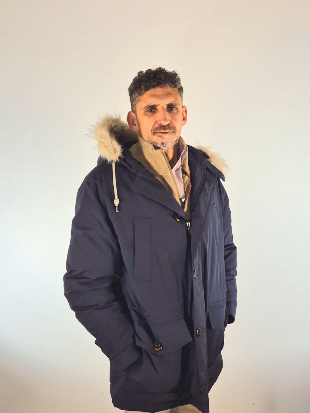 Gant parka con pelliccia staccabile 25037006570433 blu