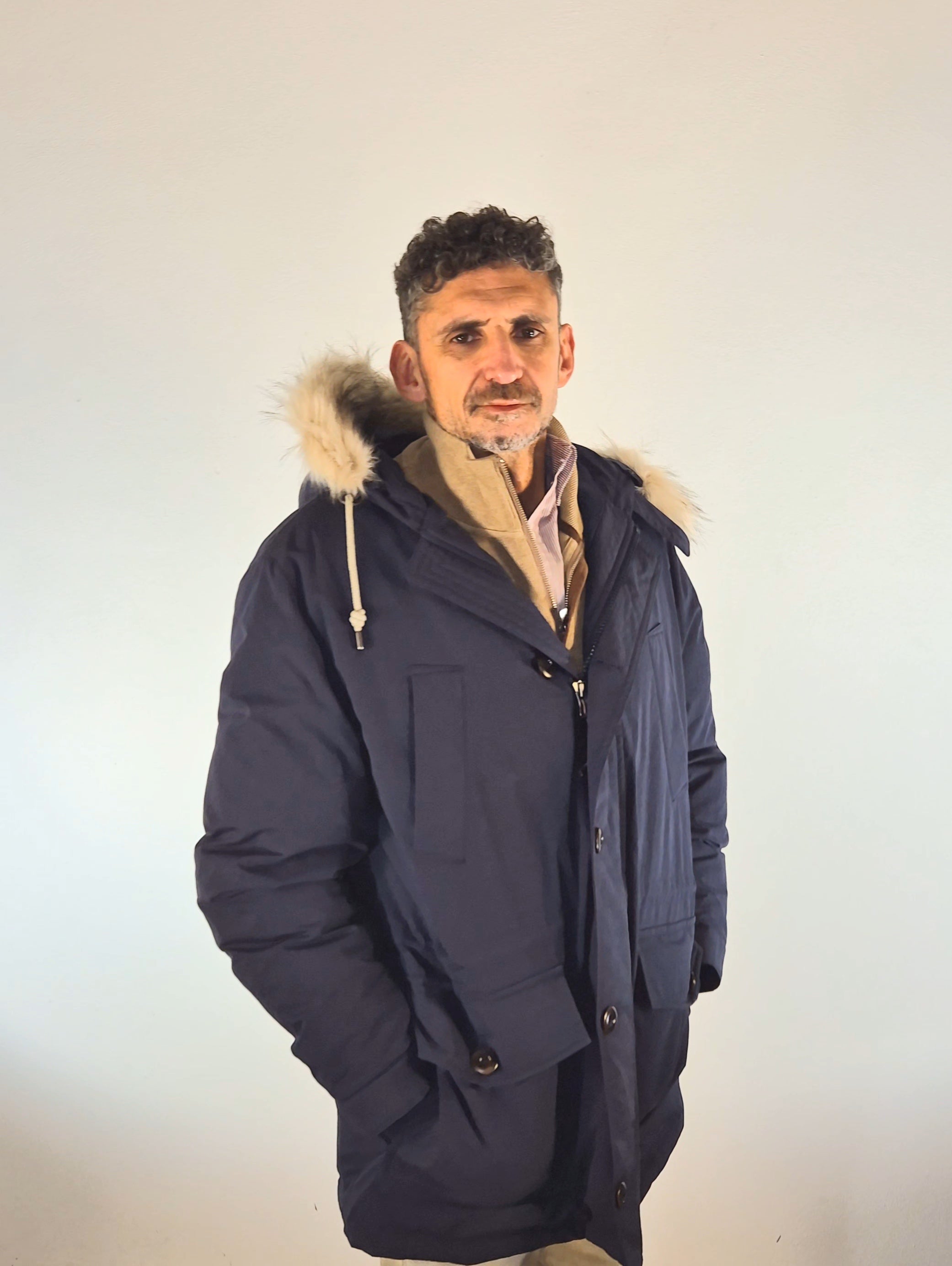 Gant parka con pelliccia staccabile 25037006570433 blu