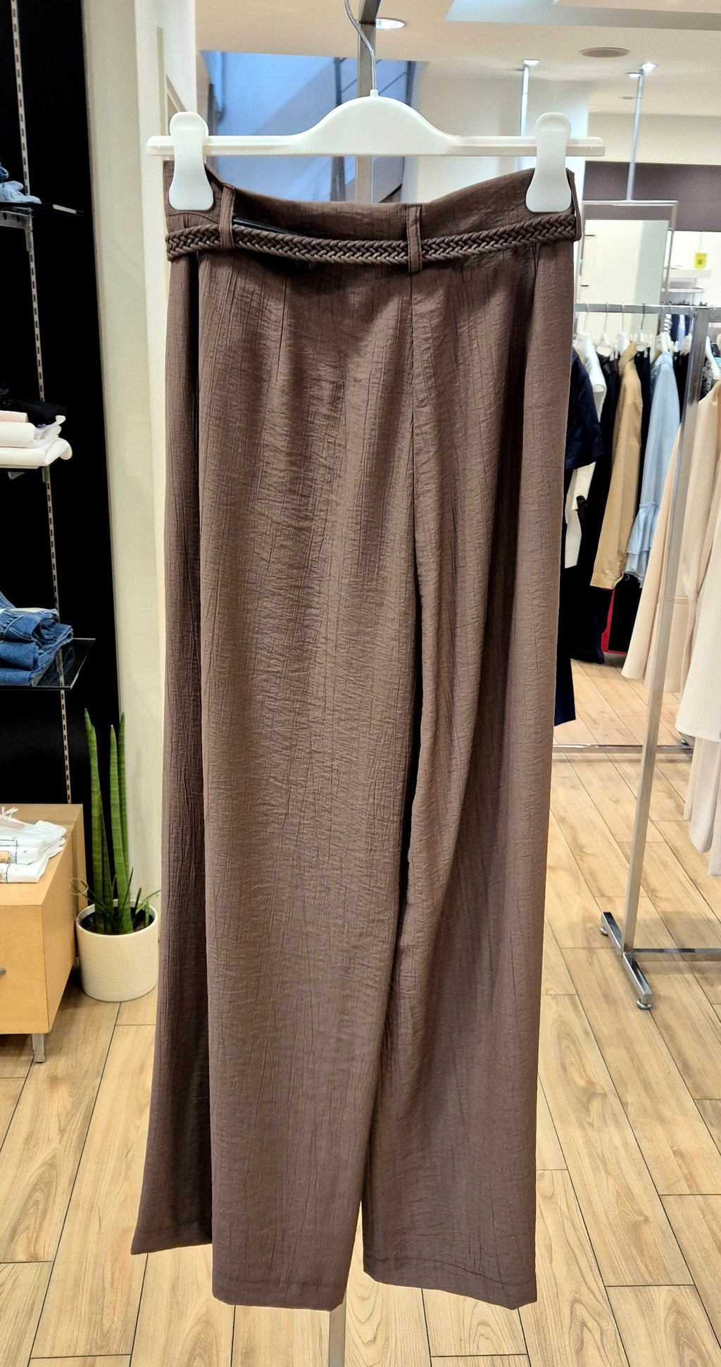 Susy Mix pantalone mistoviscosa e lino 10655 u70 moro