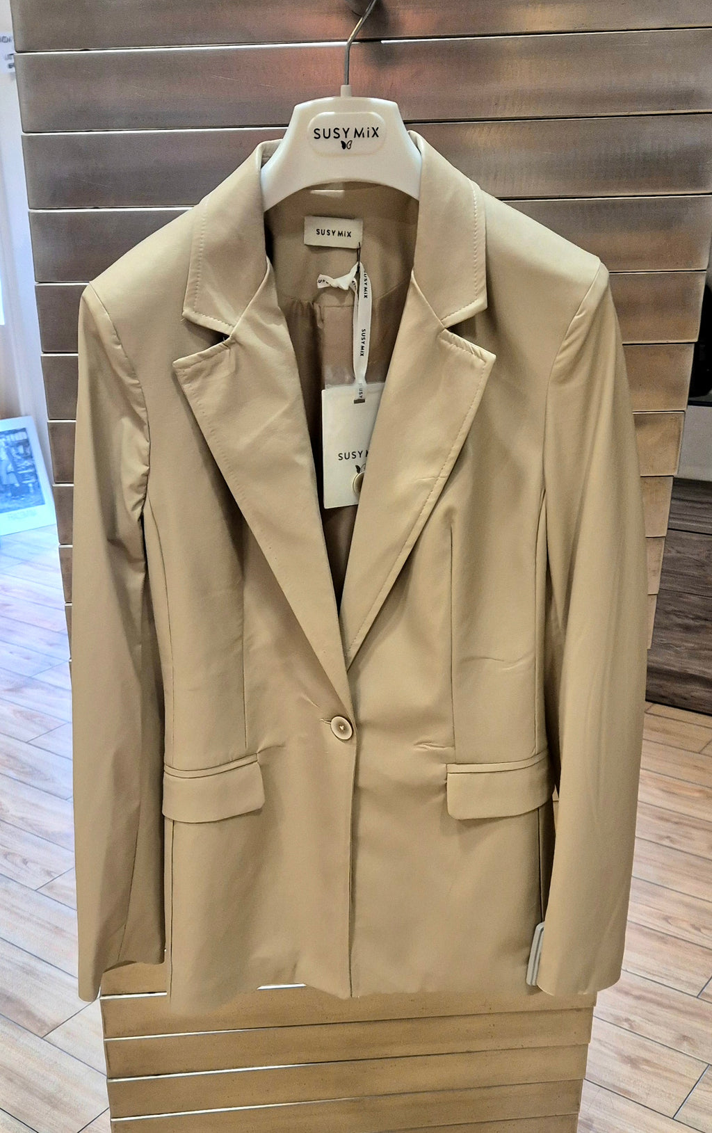 Susy Mix giacca ecopelle PP340T102U13 beige